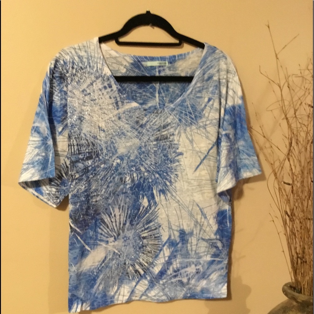 Maurices short sleeve embellished scoopneck